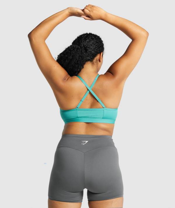 Damske Športové Podprsenky Gymshark Ruched Tyrkysové | DK1048725